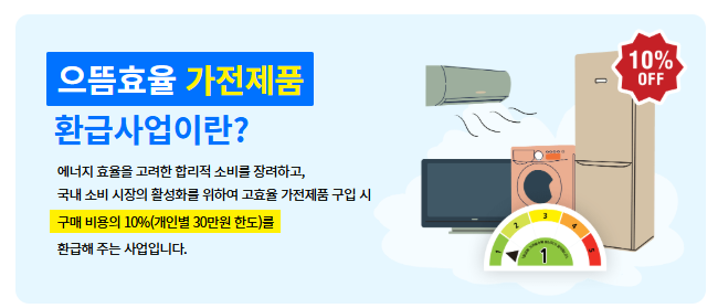 으뜸효율 가전제춤 환급사업