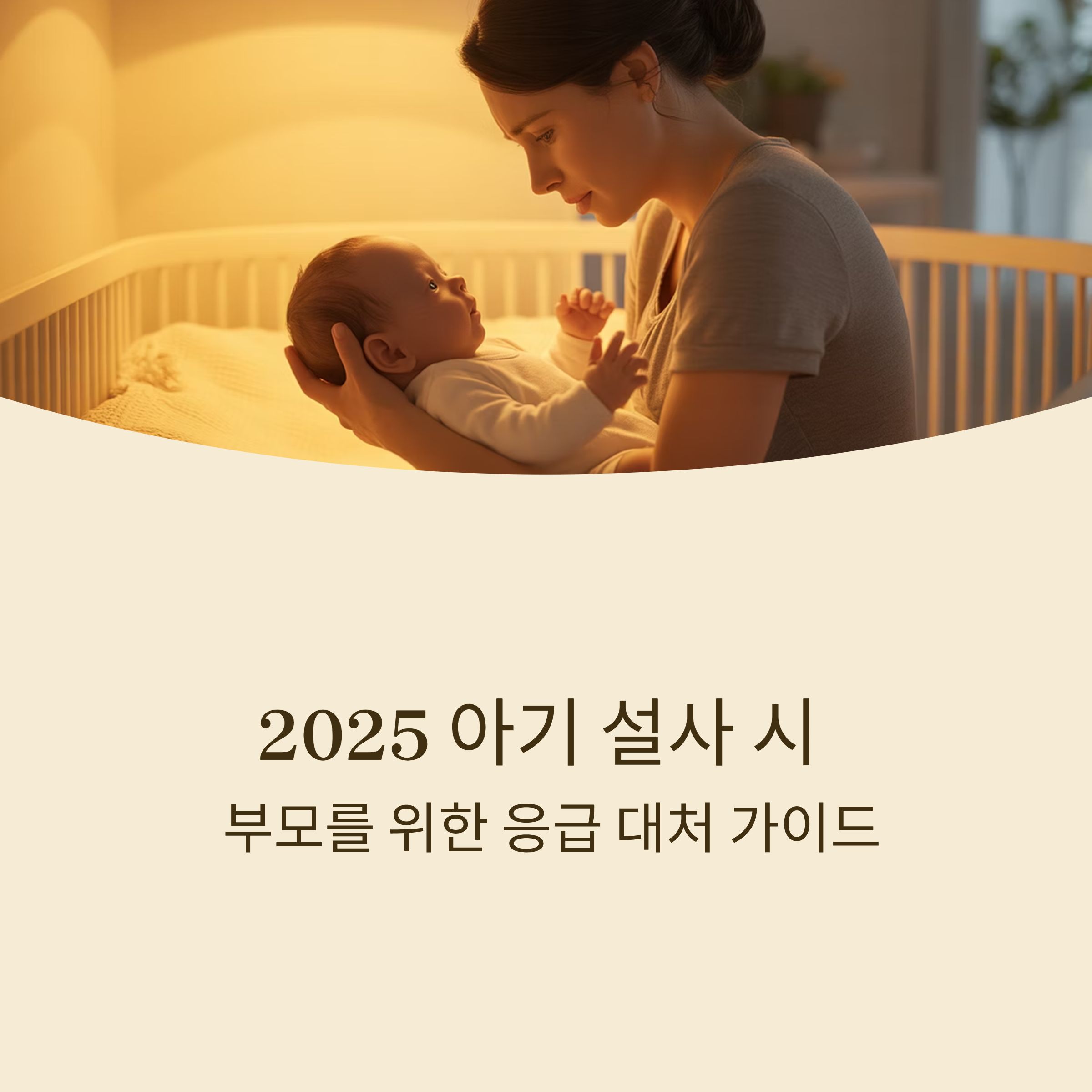 아기 설사 시 부모가 해야 할 응급 대처