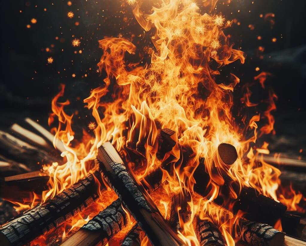 불이 활활 타는 꿈