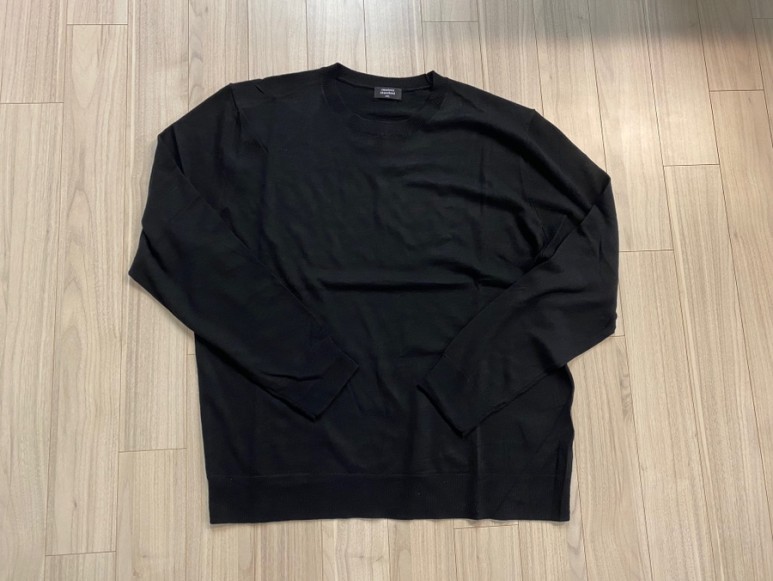 무신사 무신사스탠다드 메리노 울블렌드 하이게이지 크루 넥 니트 [블랙]MERINO WOOL BLEND HIGHGAUGE CREW NECK KNIT [BLACK]