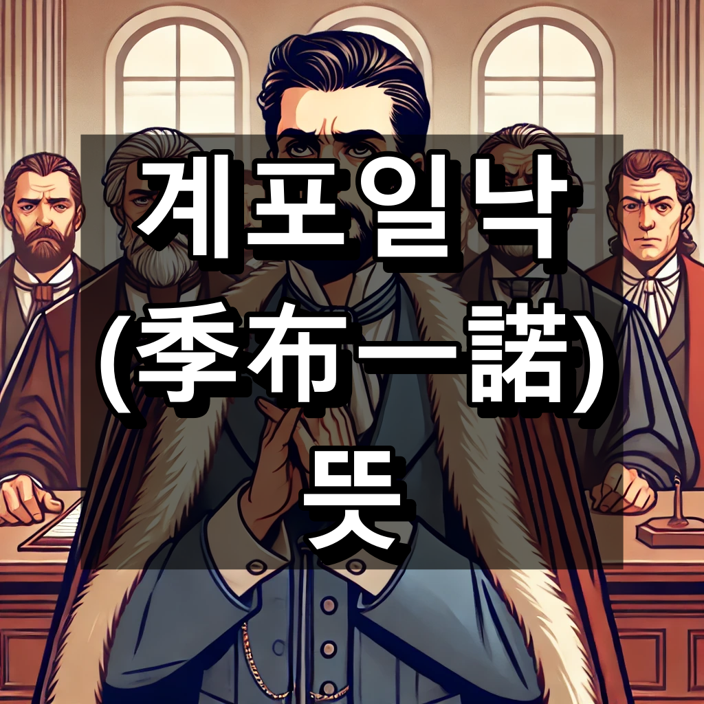 계포일낙 뜻 대표 이미지