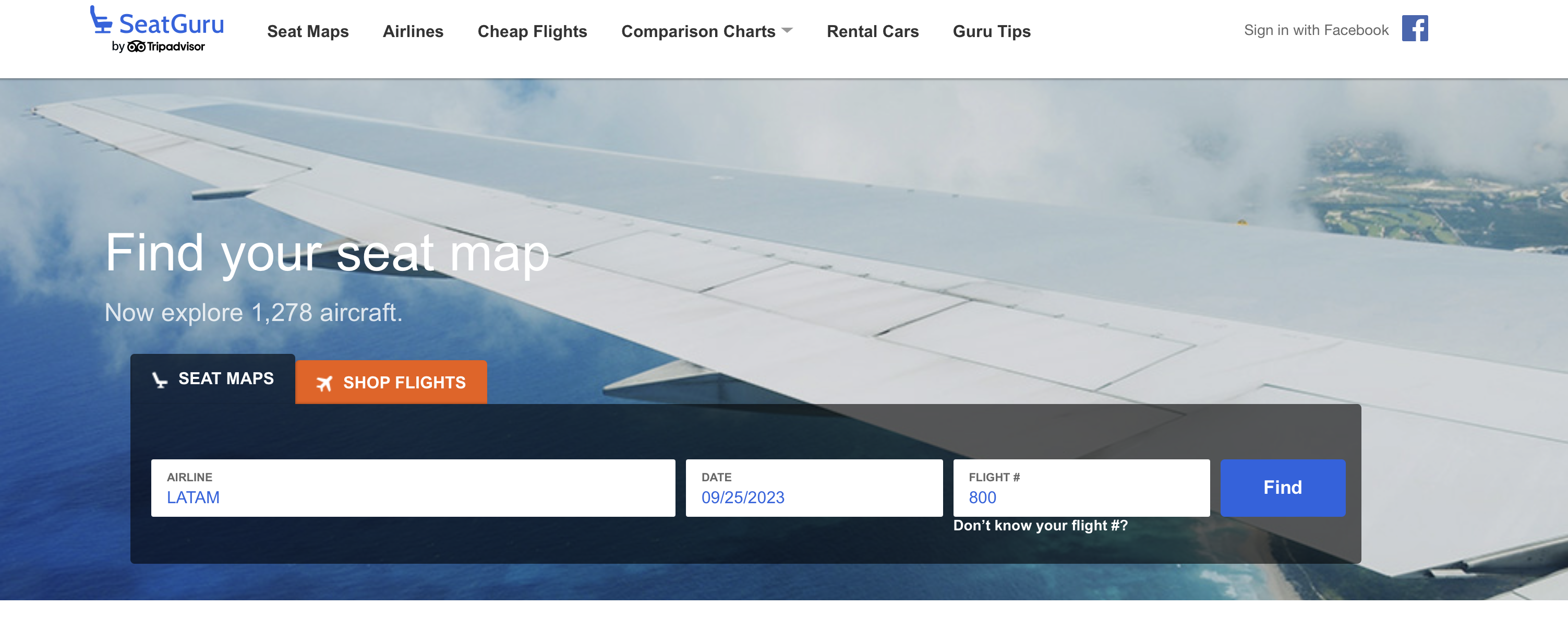 항공기 좌석 평가사이트 시트구루 (https://www.seatguru.com)