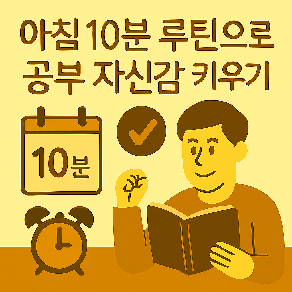아침 10분 루틴으로 공부 자신감 키우기