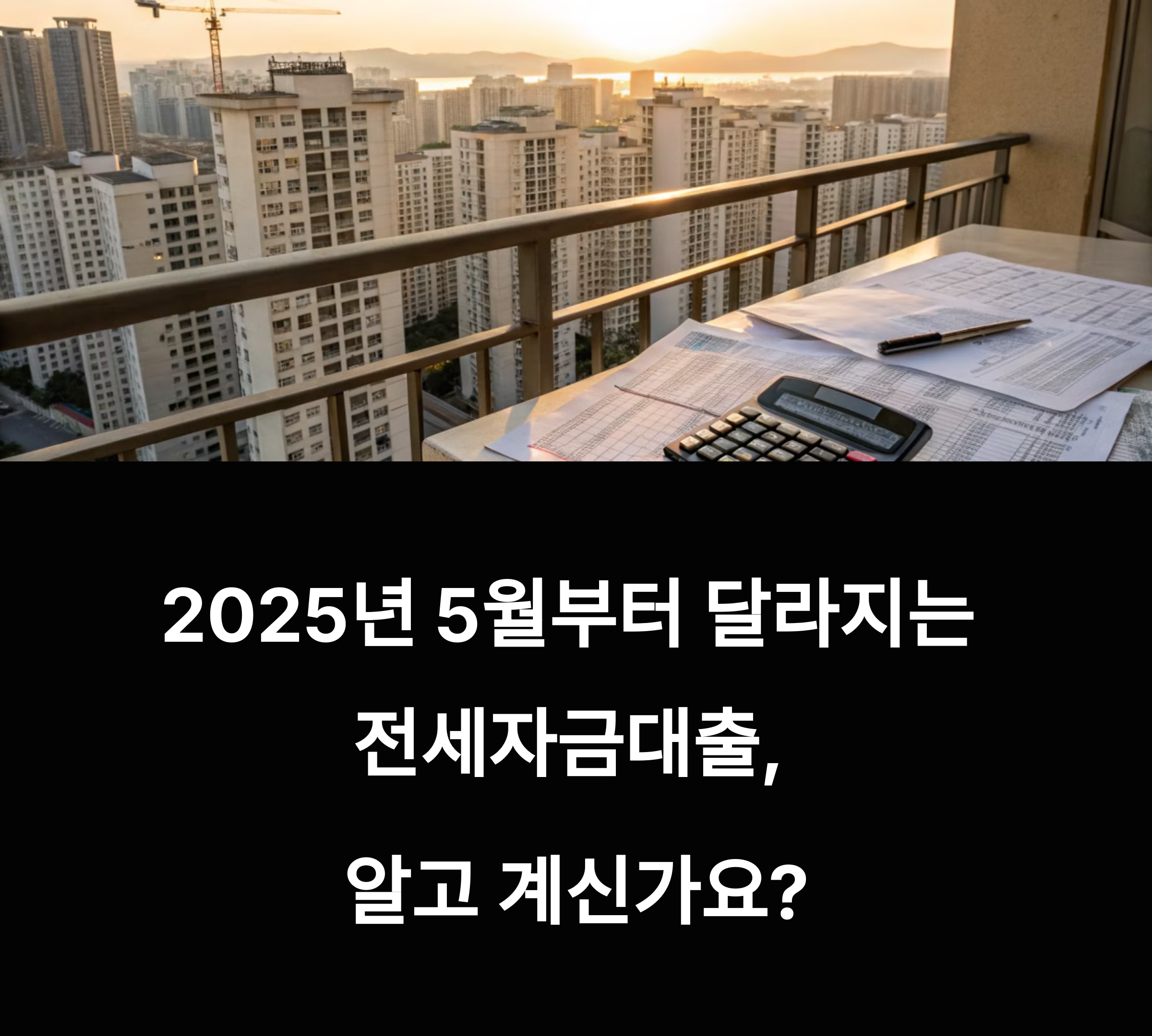 2025년 5월 전세자금대출 제도 변경