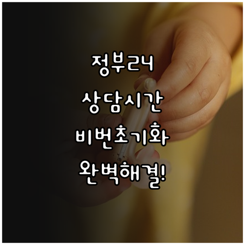 정부24 고객센터 상담 시간대와 비밀..