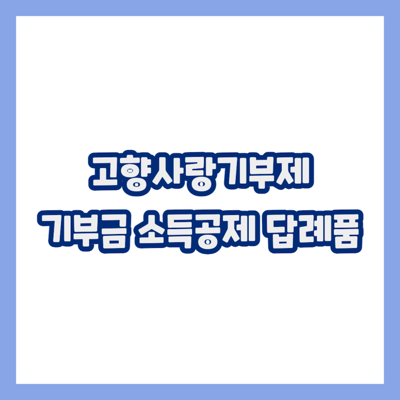 고향사랑기부제-기부금