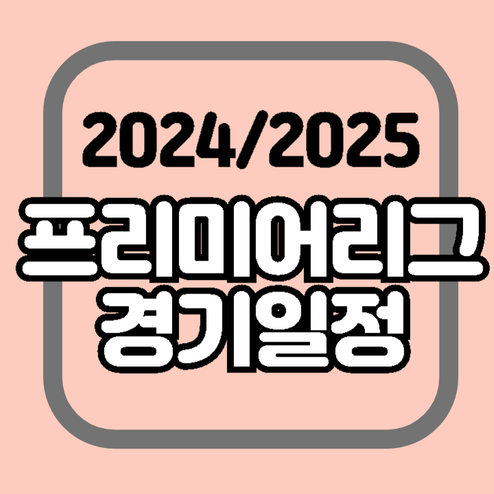 2024 2025 프리미어 리그 경기 일정