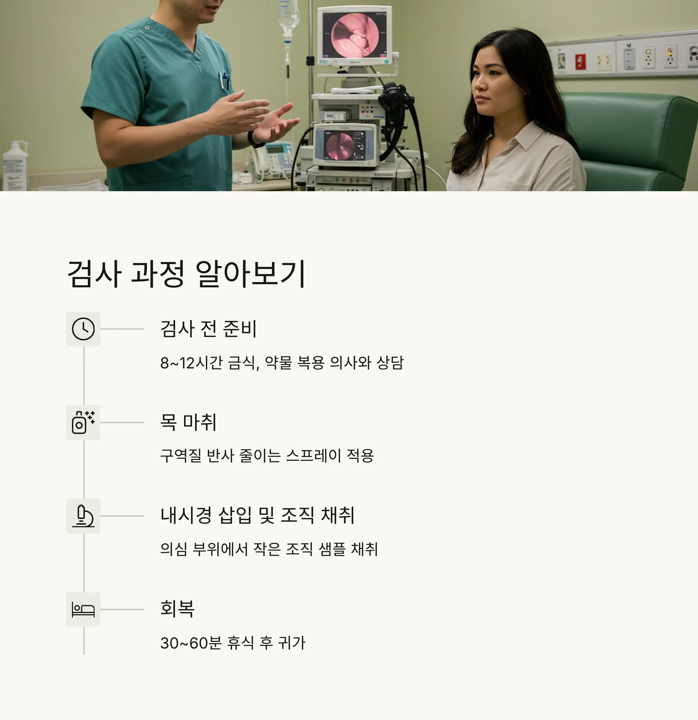 🏥 검사 과정과 준비 사항