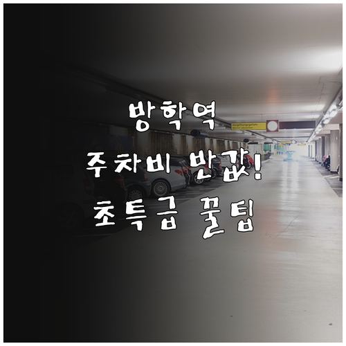 방학역 근처 공영주차장 할인 대상과 ..