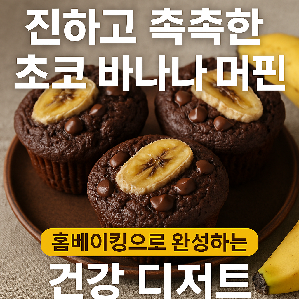 초코 바나나 머핀 레시피