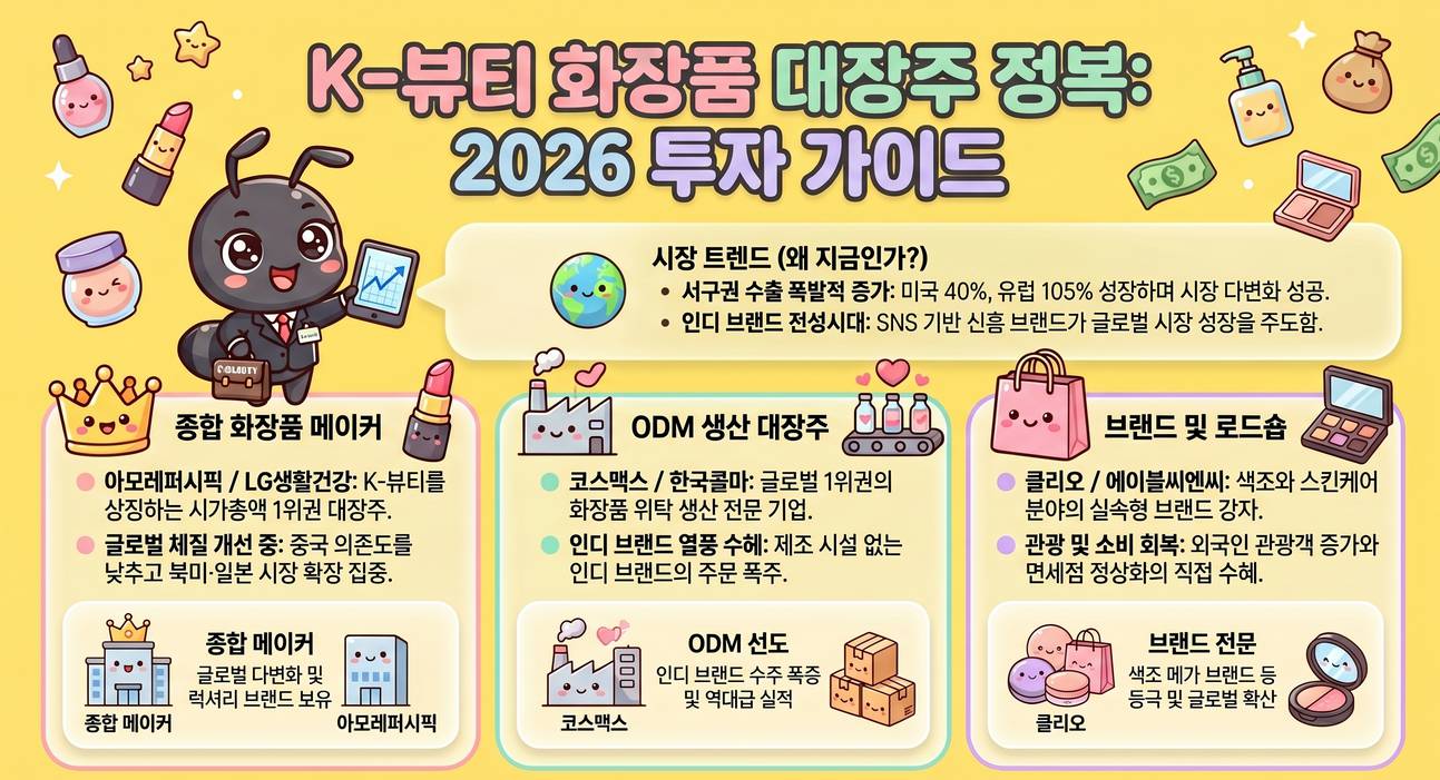 화장품 관련주 18종목 정리 2026년 5월