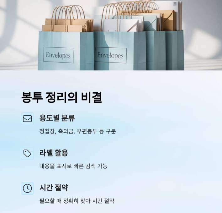 종이 쇼핑백의 마법 : 파일과 봉투를 똑똑하게 정리하는 법