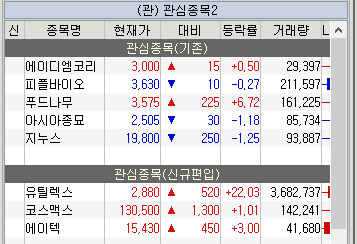 주식 관심종목