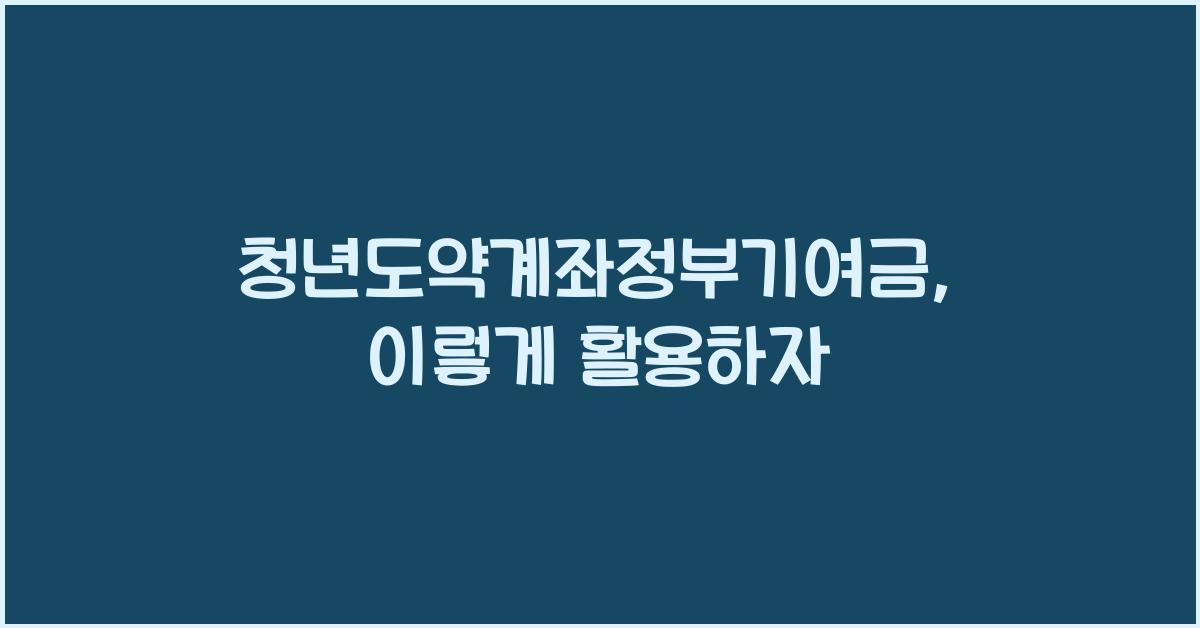청년도약계좌정부기여금