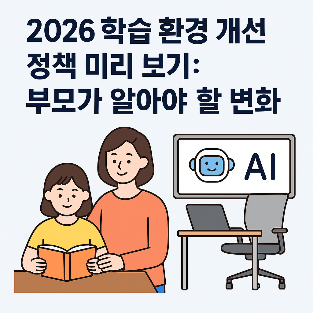 2026 학습 환경 개선 정책 미리 보기: 부모가 꼭 알아야 할 변화