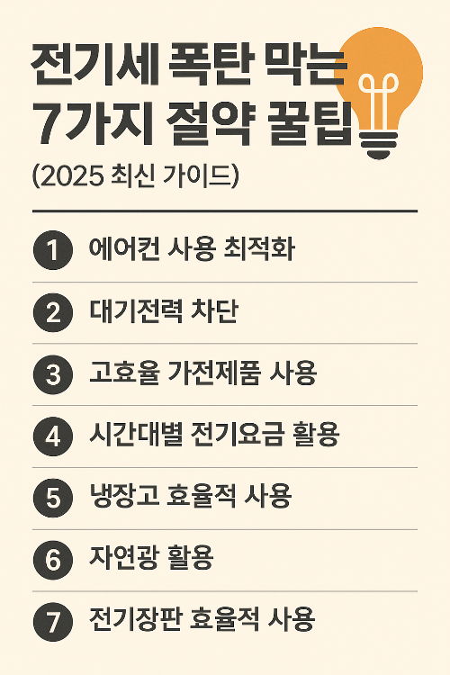전기세 폭탄 막는 7가지 절약 꿀팁