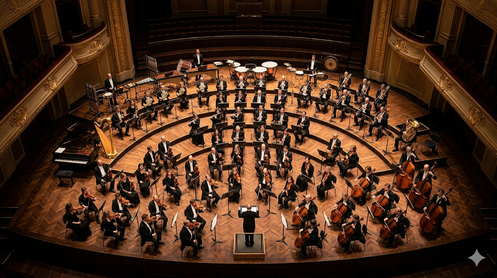 위에서 내려다본 악기배치