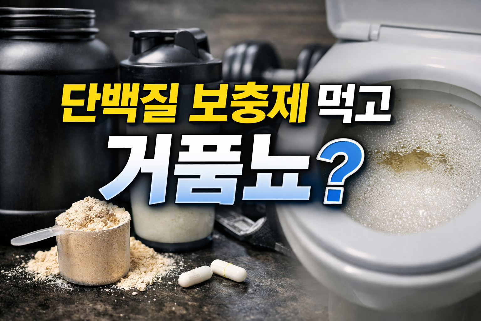 단백질 보충제 먹고 거품뇨가 생기는 이유와 단백질 과다 섭취 가능성