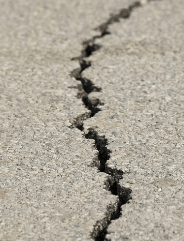 땅의 균열 모습