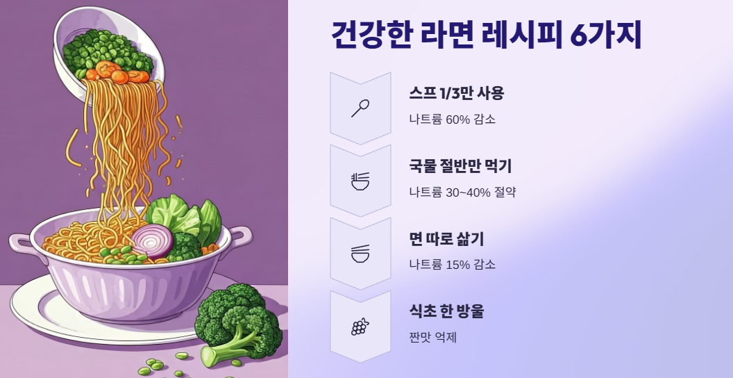 건강한 라면 레시피 6가지