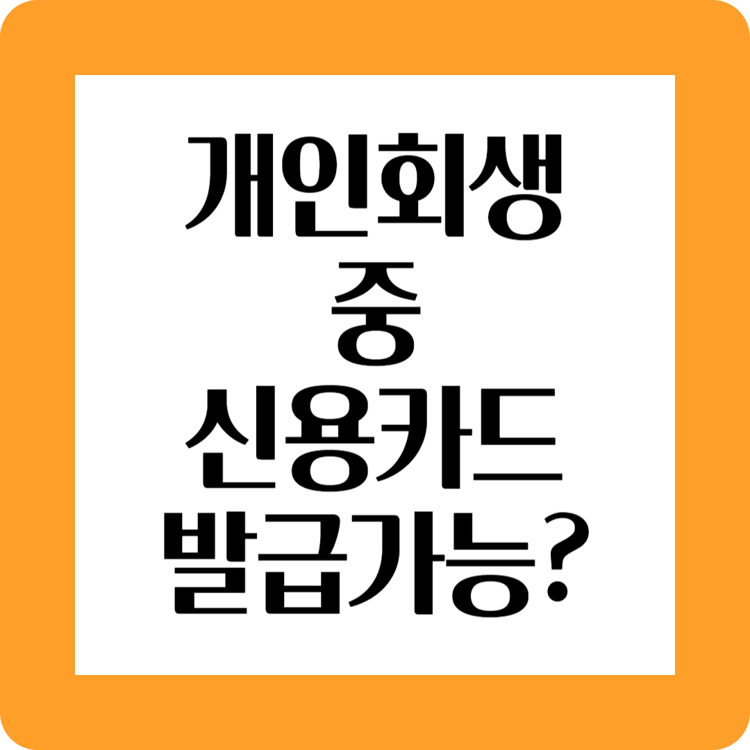 개인회생 중 신용카드 발급 가능할까? 카드 종류와 사용 방법
