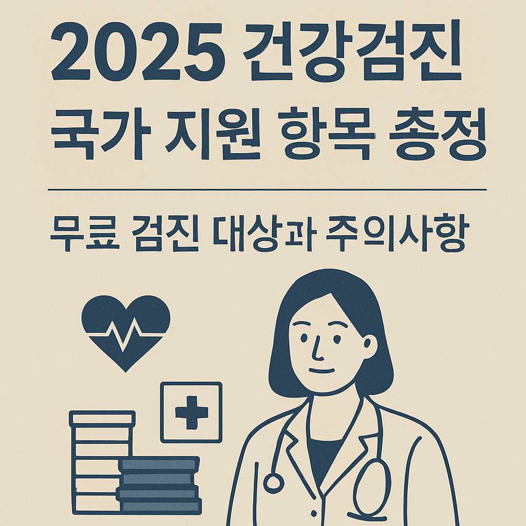 2025 건강검진 국가 지원 항목 총정리 ❘ 무료 검진 대상과 주의사항