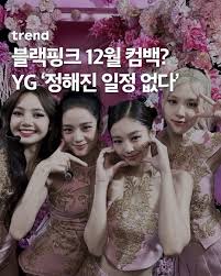 블랙핑크 12월 완전체 컴백설 YG 확정된 건 없다