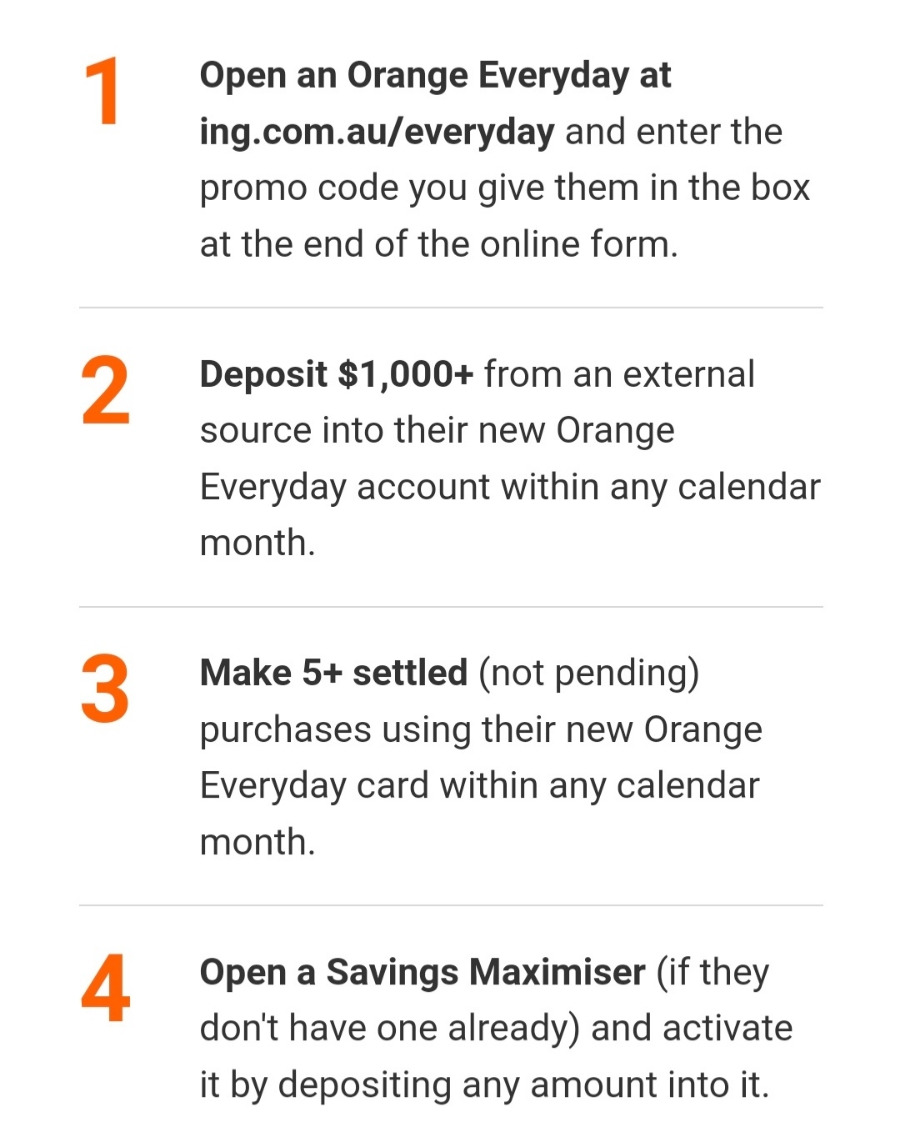 ING bank promotion- open bank account and get $125.