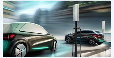 전기차 배터리 충전 모습