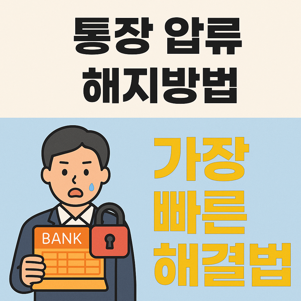 통장 압류 해지방법, 가장 빠른 해결법