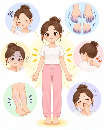 혈액순환 저하로 나타날 수 있는 신체 변화18