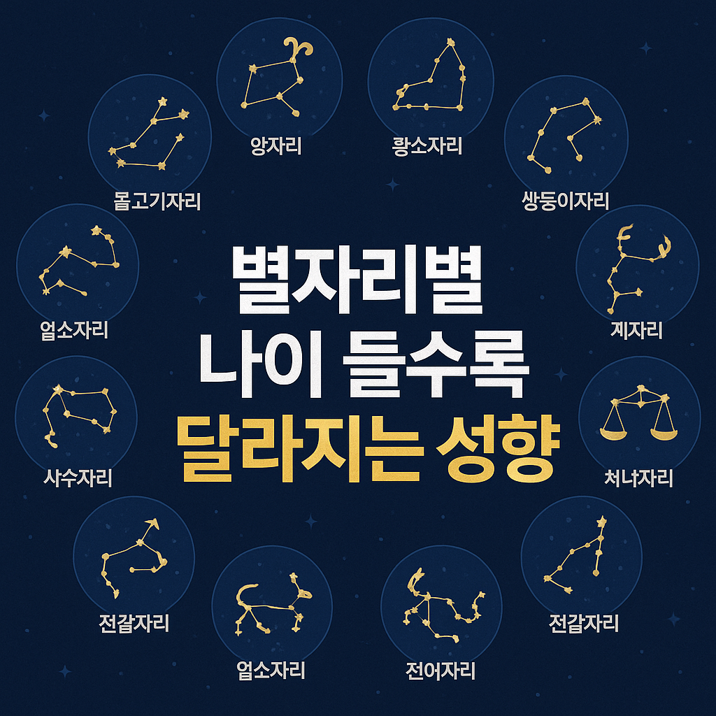 별자리별 나이 들수록 달라지는 성향