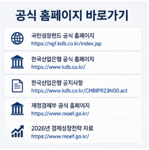  국민성장펀드 관련주와 투자 분야