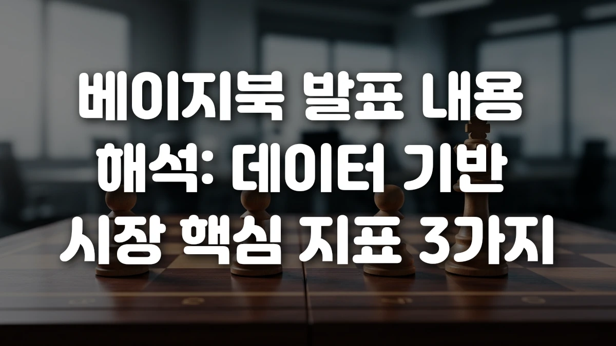 베이지북 발표 내용 해석 데이터 기반 시장 핵심 지표 3가지