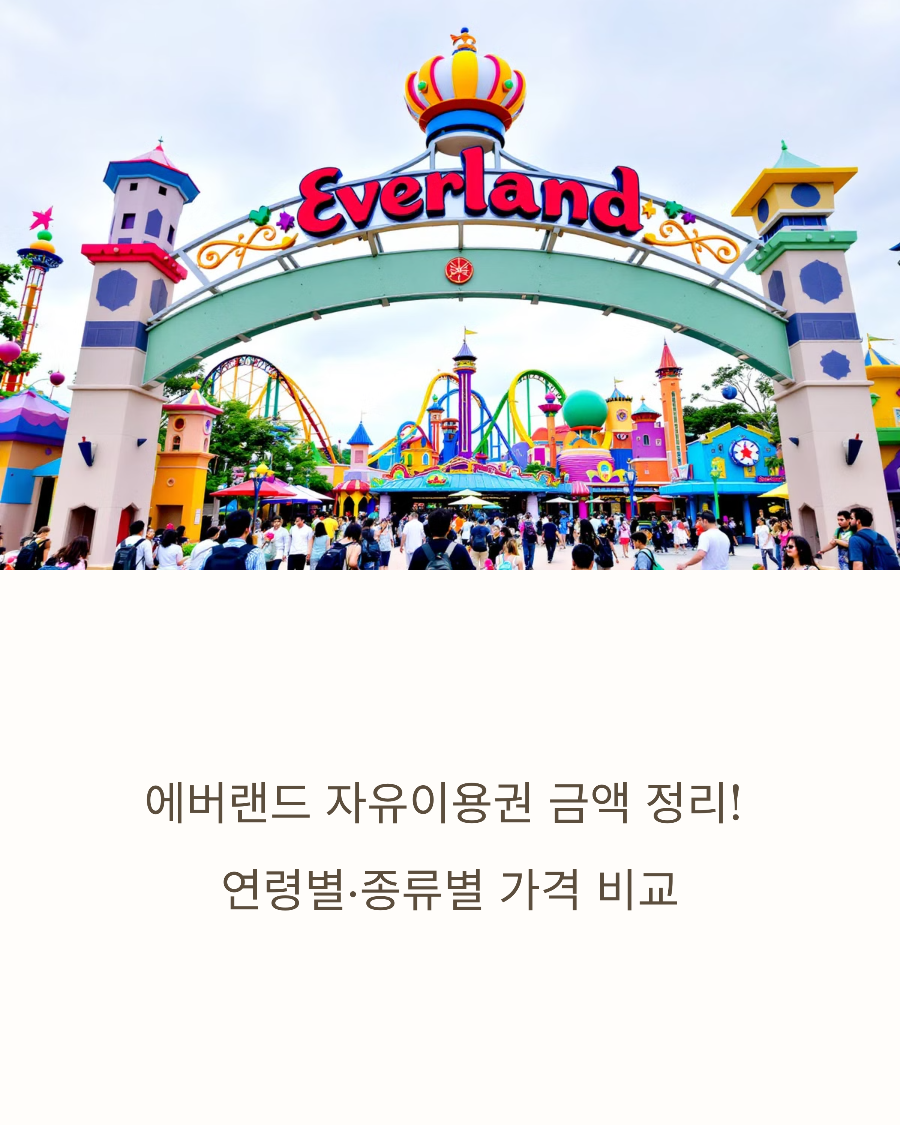 에버랜드 자유이용권 금액 정리! 연령별·종류별 가격 비교