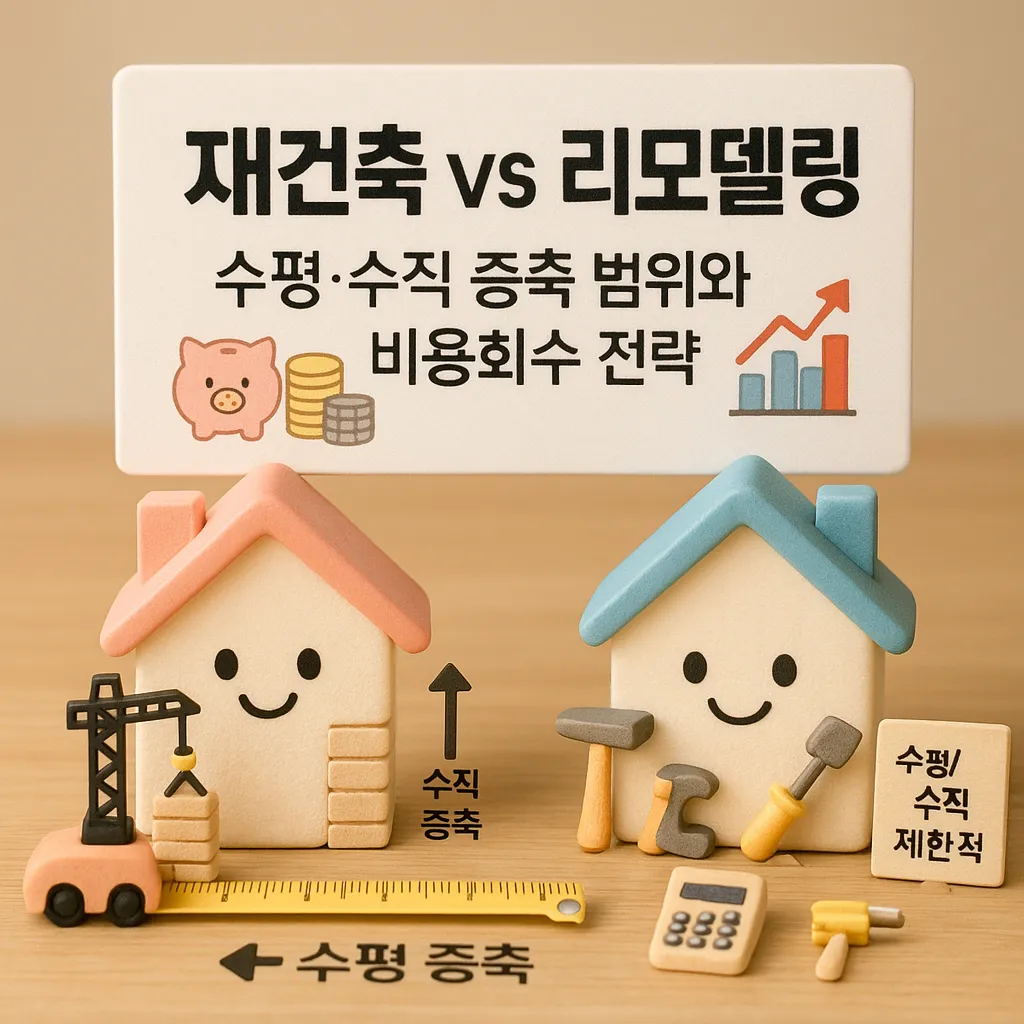 재건축 vs 리모델링 수평수직증축 범위와 비용회수 전략