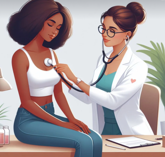 건강 진단하는 사진