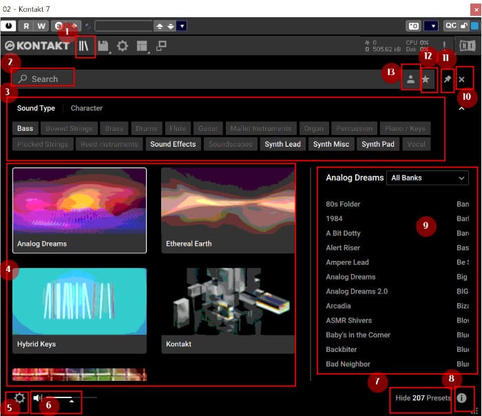 라이브러리 브라우저 : 인터페이스