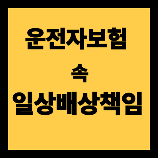 운전자보험속일상생활보험