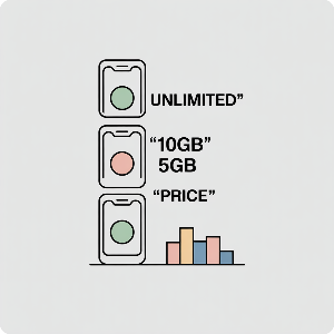 알뜰폰 요금제 비교 이미지