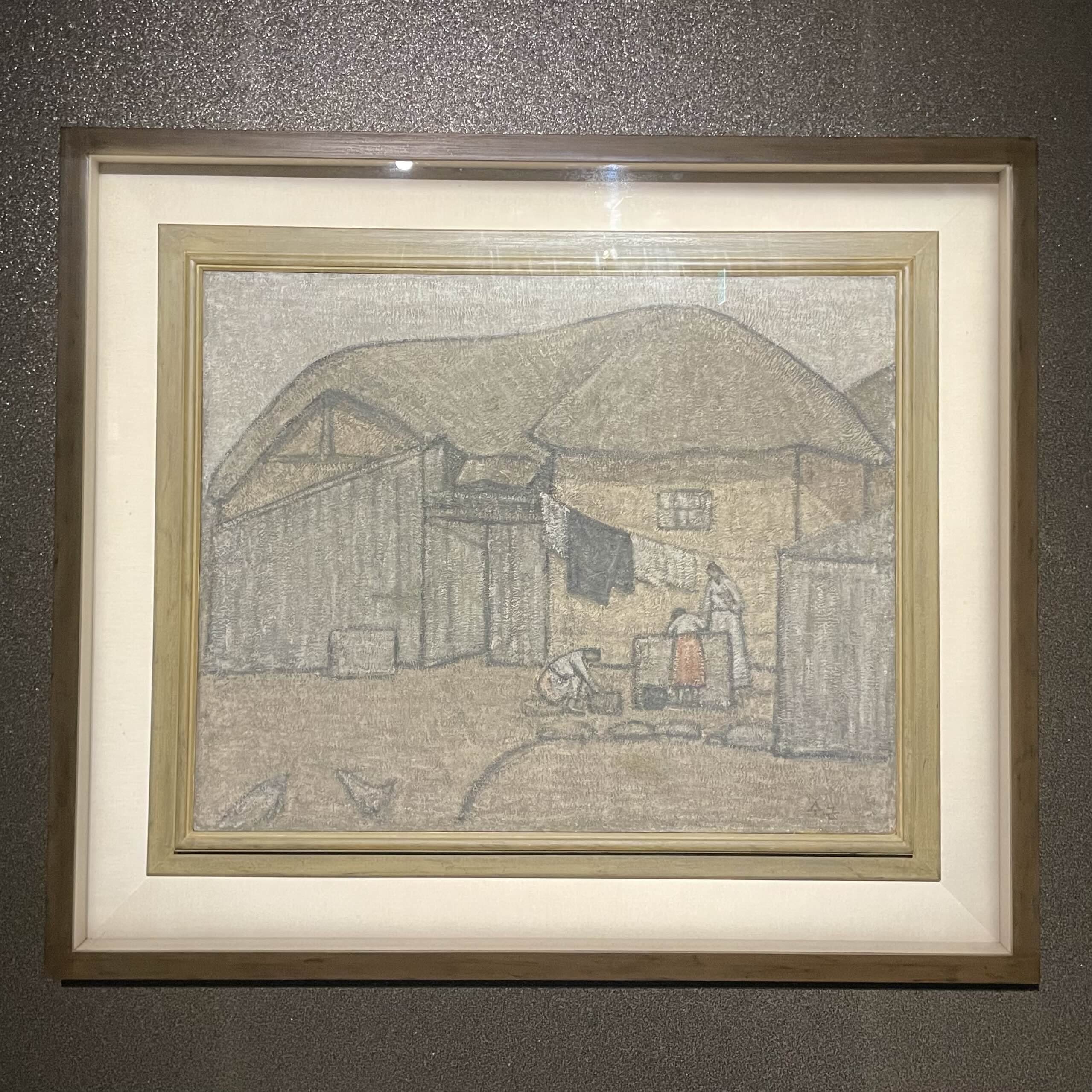 박수근-우물가(집) (1953&#44; 캔버스에 유채)