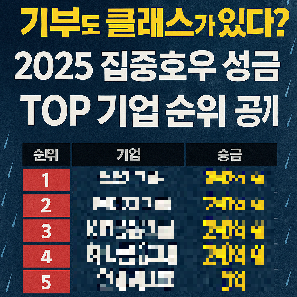 2025 집중호우 성금 TOP