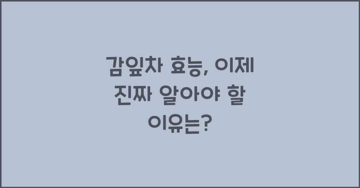 감잎차 효능