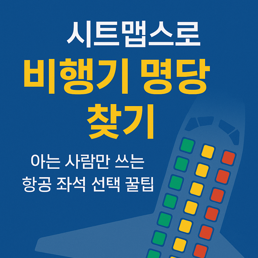 시트맵스로 비행기 명당 찾기 – 아는 사람만 쓰는 항공 좌석 선택 꿀팁 안내 이미지
