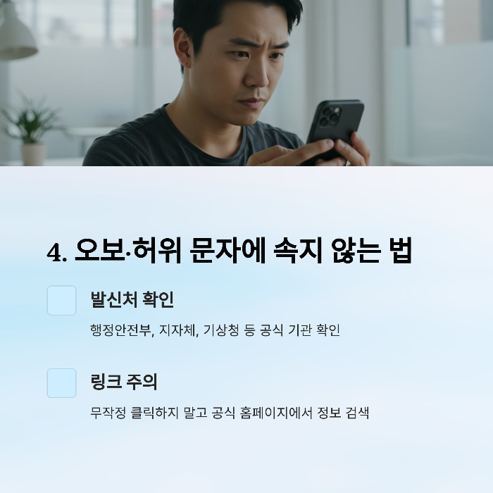 재난문자 알림