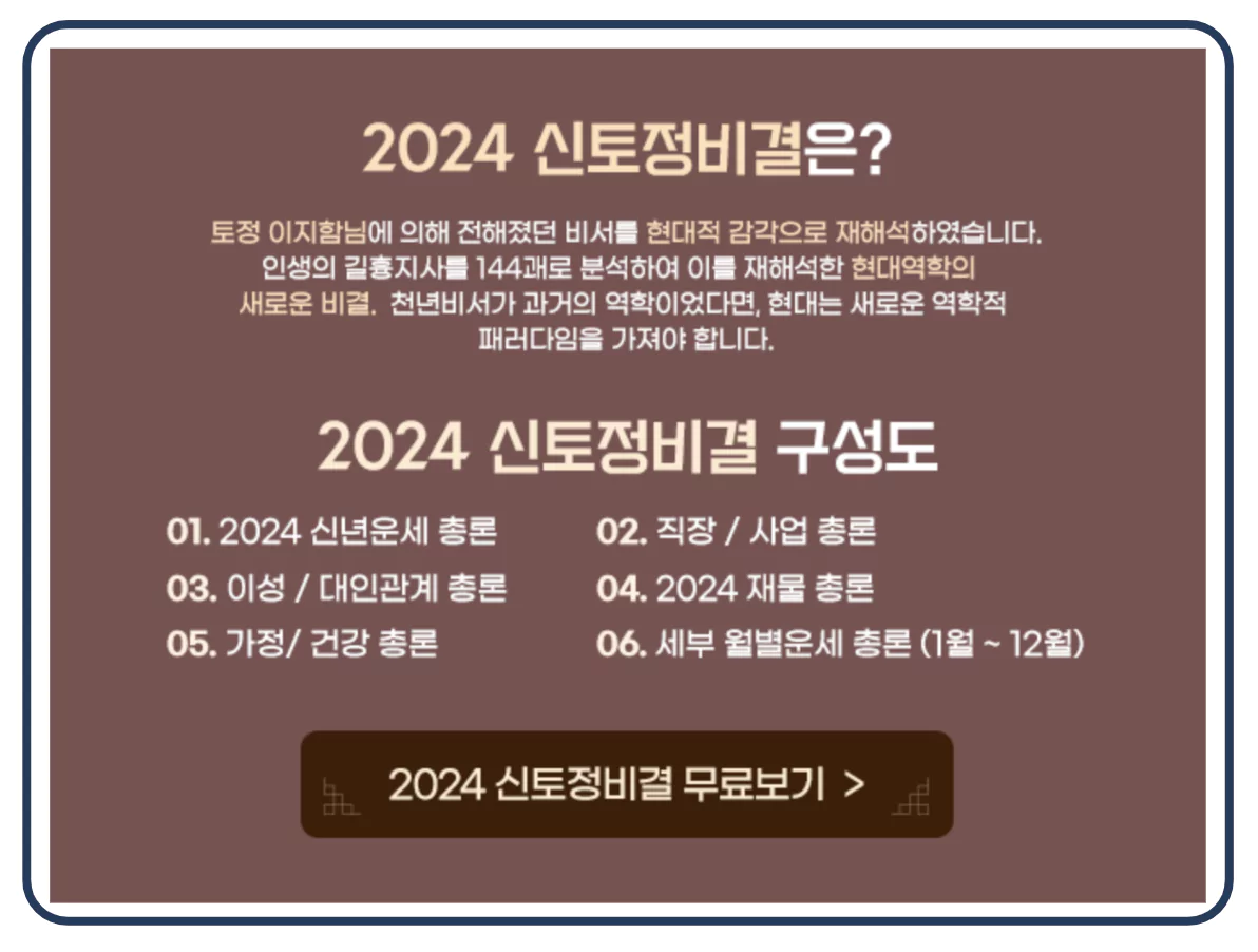  신토정비결