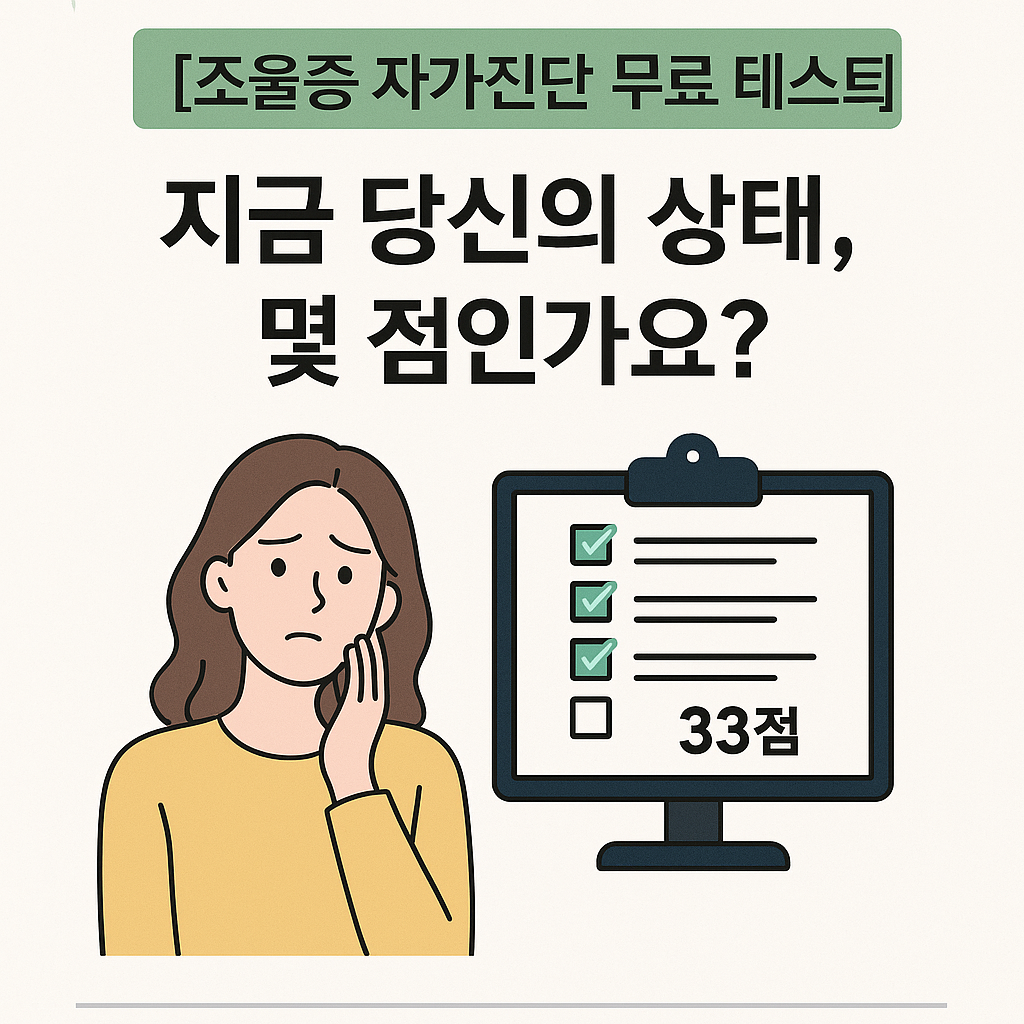 [조울증 자가진단 무료 테스트] 지금 당신의 상태, 몇 점인가요?