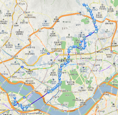 162번버스 노선도