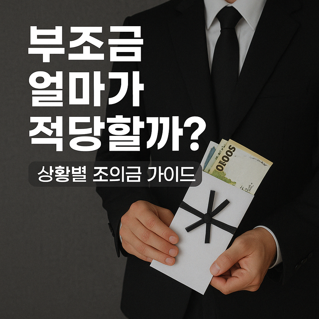 부조금 얼마가 적당할까? 상황별 조의금 가이드
