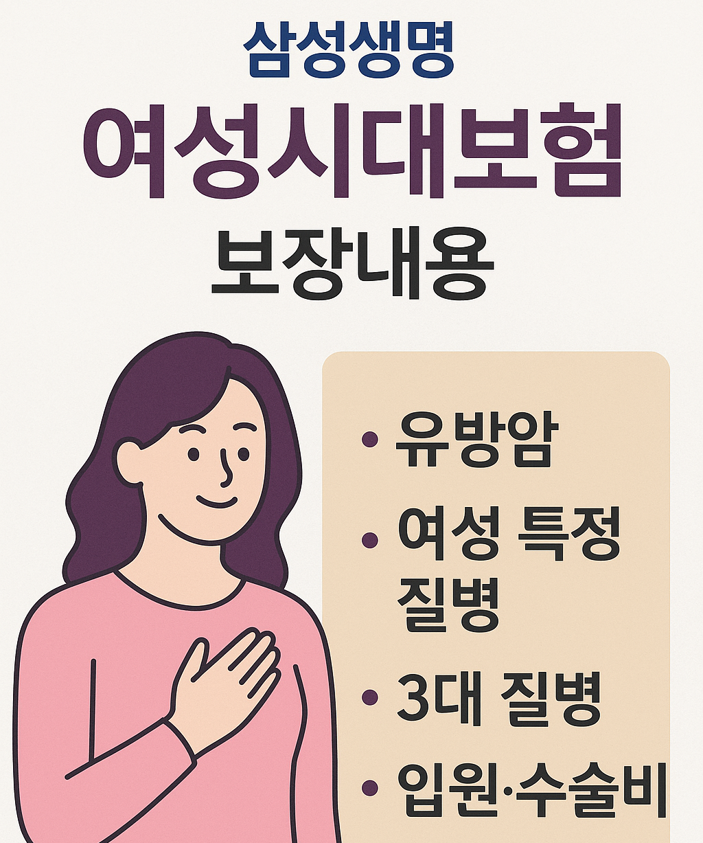 삼성생명 여성시대보험 보장내용